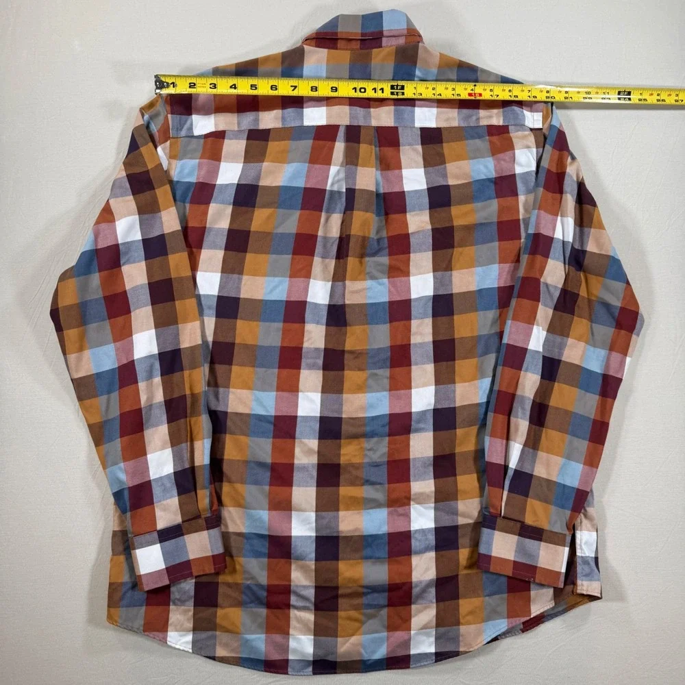 Jos. A. Bank Travelers Collection Tailored Fit Plaid Button Down Shirt Mens‎ L